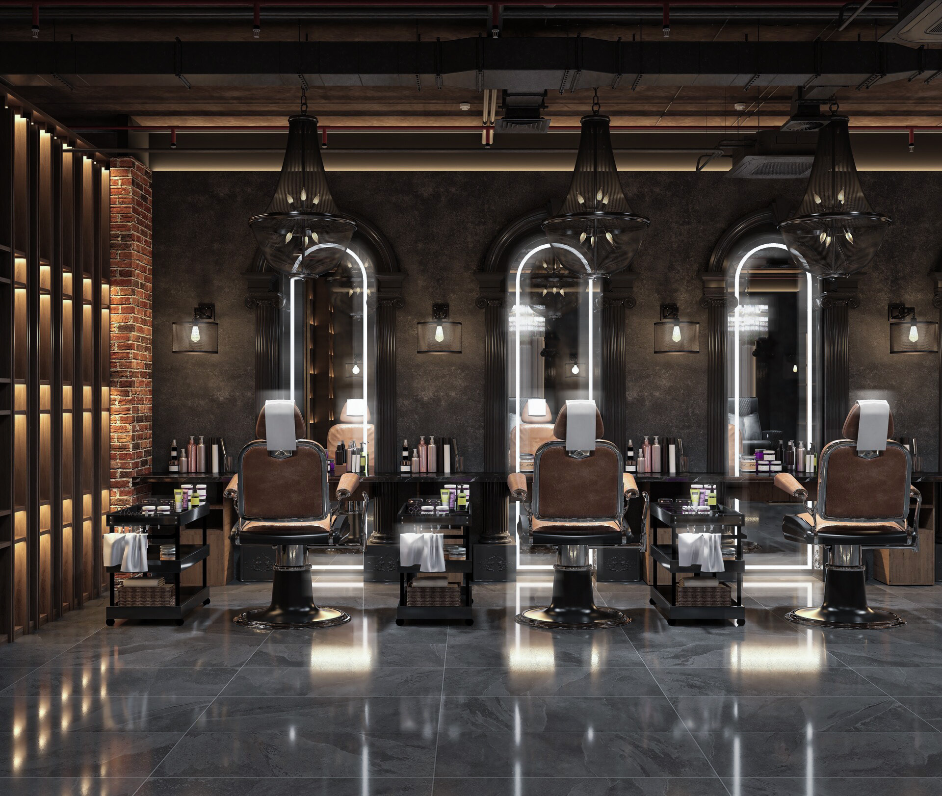 Barbershop & Spa Interior — Oman, GCC